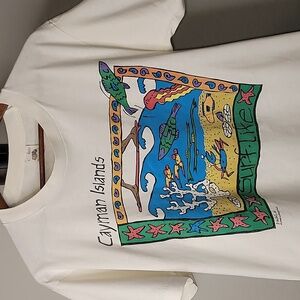 Vintage Cayman Islands Surf T-Shirt - white cotton tee with a vintage vibe tees